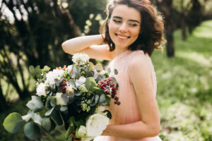 Vestida para a festa após casamento